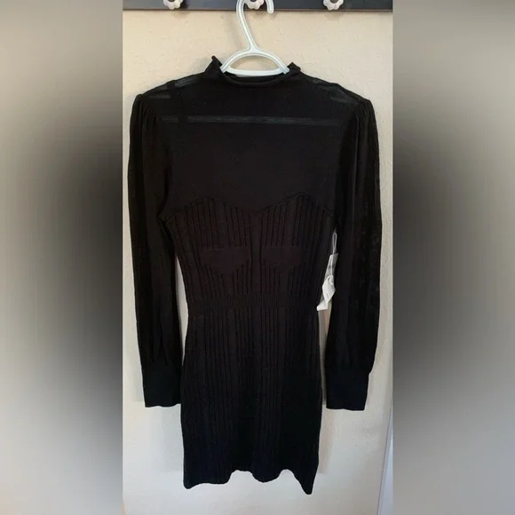NWT Anthropologie black knit dress. Size Med. Gorgeous! - Picture 6 of 6